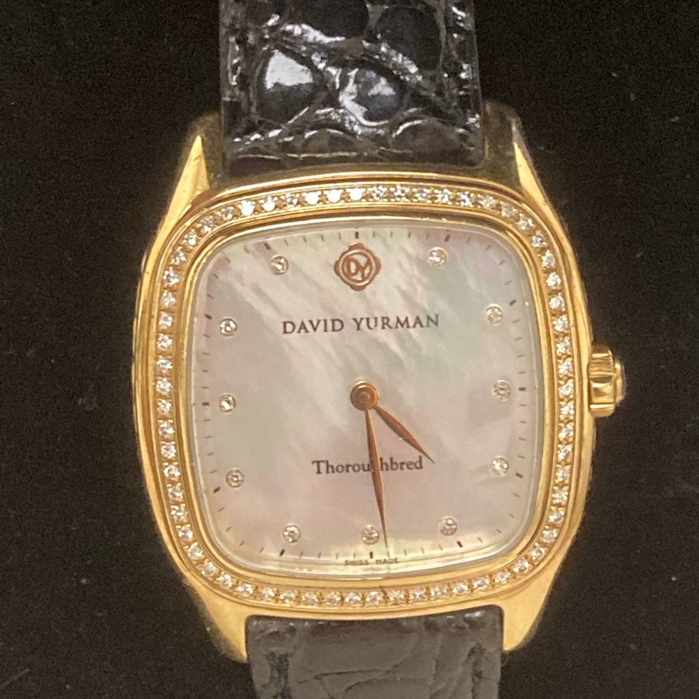 David yurman thoroughbred 18k watch